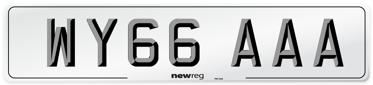 WY66 AAA Number Plate from New Reg